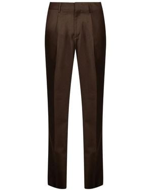 Lardini Pleated-Detail Tailored Pants - Brown