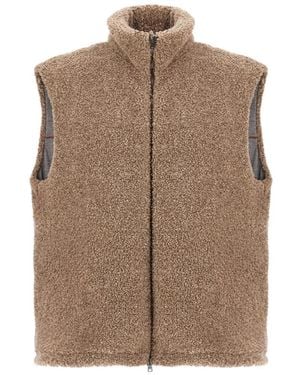 Herno Bouclé Gilet - Brown