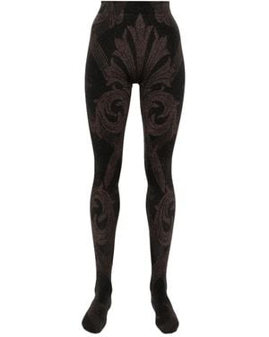 Wolford X Etro メタリック ジャカードタイツ - ブラック