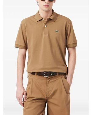 Lacoste Logo-Patch Polo Shirt - Natural