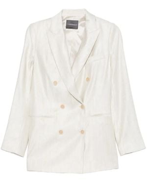 Lorena Antoniazzi Double-Breasted Blazer - White