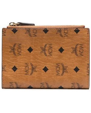 MCM Portemonnaie Mit Visetos-Print - Braun