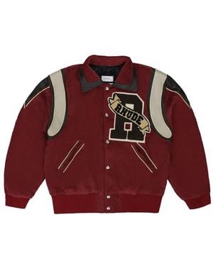 Rhude Varsity Corduroy Bomber Jacket - Red