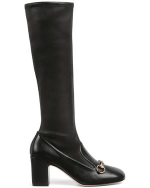 Gucci Botas altas con detalle horsebit - Negro