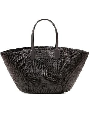 Dragon Diffusion Sac Cabas Teresa En Cuir Tressé - Black