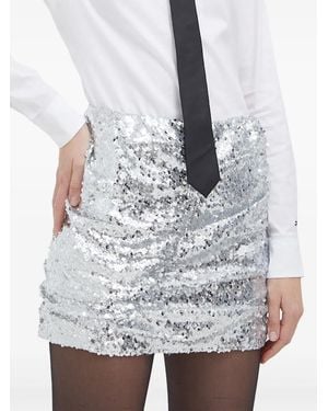 Herskind Sequin-Embellishment Mini Skirt - Grey