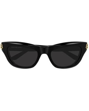 Balenciaga Cat-Eye Logo Sunglasses - Black