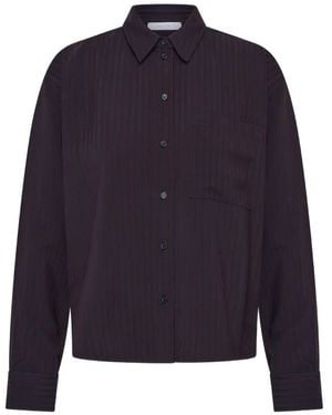 BY FAR Camisa Lise A Rayas - Azul
