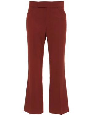 Victoria Beckham クロップド フレアパンツ - レッド