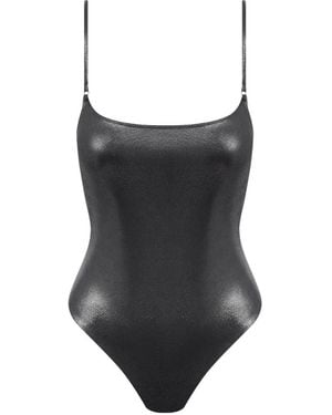 Maison Close Metallic-Effect Swimsuit - Black