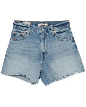 Levi's Frayed Denim Shorts - Blue