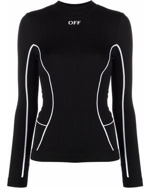 Off-White c/o Virgil Abloh Long-Sleeve Performance T-Shirt - Black