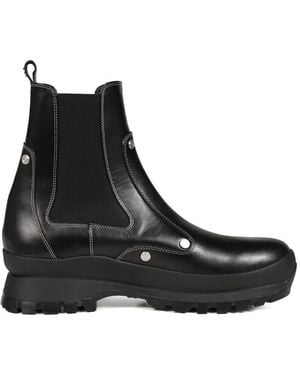 OAO Les Arcs Contrast-Stitch Chelsea Boots - Black