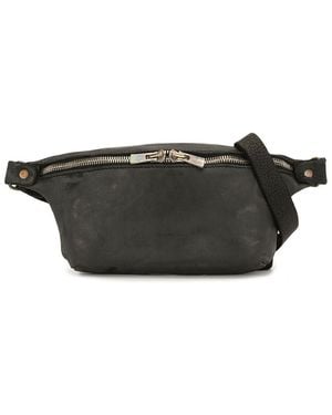 Guidi Small Leather Belt Bag - Black