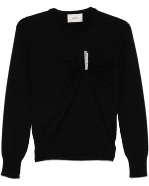 Coperni Fein gestrickter Pullover mit Clipdetail - Schwarz