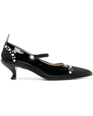 Thom Browne Thom John Pumps Met Parel - Zwart