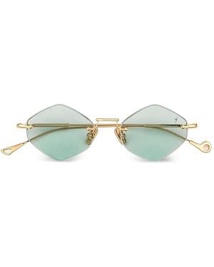 Eyepetizer Empire Geometric-Frame Sunglasses - Green