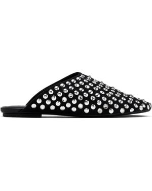 SCHUTZ SHOES Ballerine Con Decorazione Di Cristalli - Nero