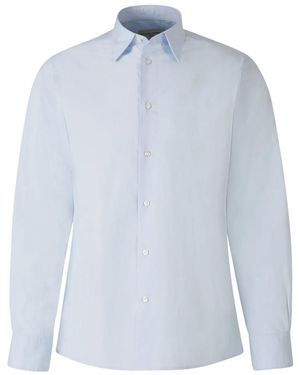 Officine Generale Plain Cotton Shirt - Blue