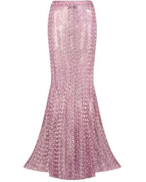 Santa Brands Rhinestone-Embellishment Maxi Skirt - Pink