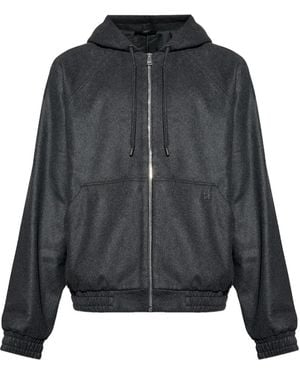 Fendi Hoodie En Cachemire À Fermeture Zippée - Gris