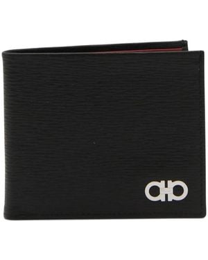 Ferragamo Gancini Leather Wallet - Black