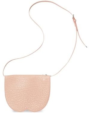 Burberry Chess Pouch Leather Crossbody Bag - White