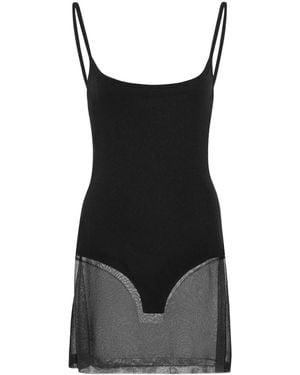 Jacquemus La Robe Maille Roupao Sheer Minidress - Black
