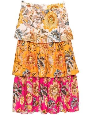 FARM Rio Ligia Midi Skirt - White