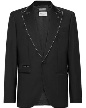 Philipp Plein Stud-Embellished Blazer - Black