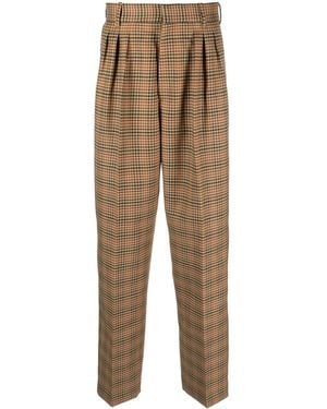 KENZO チェック テーラードパンツ - ナチュラル
