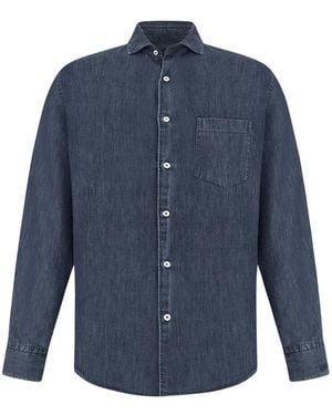 Paul & Shark Chemise Soffio En Jean - Blue