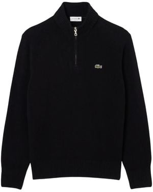 Lacoste Half-zip mock-neck sweater - Negro