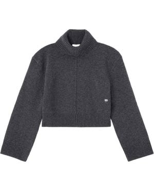Ganni Wool Turtleneck Jumper - Blue
