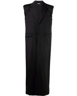 Vetements Sleeveless Button-Up Coat - Black