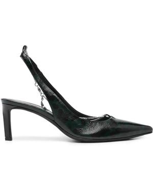 Zadig & Voltaire First Night Court 68Mm Leather Court Shoes - Black