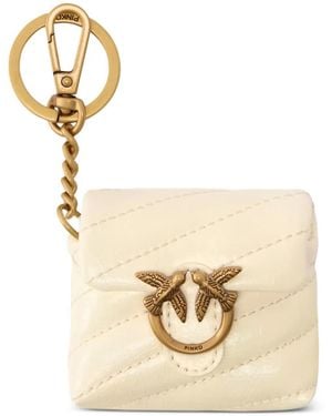 Pinko Love Airpods Leather Case - Metallic