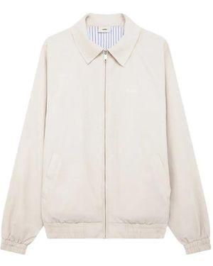 Autry Zip-Up Elasticated Bomber Jacket - White