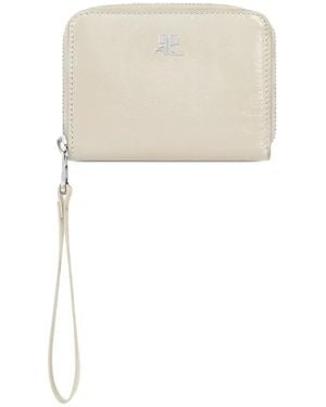 Courreges Zipped Compact Wallet - White