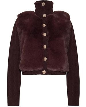 Cara Cara Logan Cable-Knit Jacket - Red