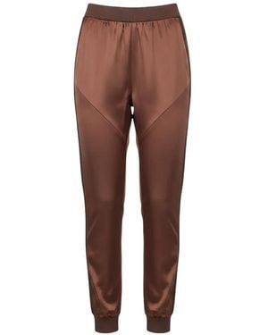 Tom Ford Satin-Finish Paneled Track Pants - Brown