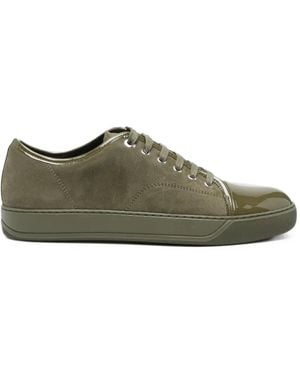 Lanvin Patent-Leather Cap-Toe Sneakers - Green