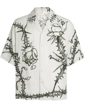 DOMREBEL Camp Graphic-Print Short-Sleeve Shirt - Grey