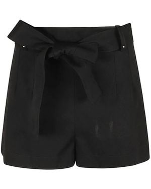 Moncler Belted Darted Shorts - Black