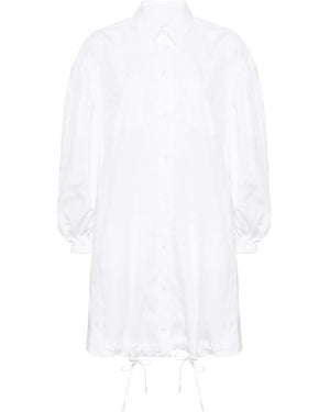 Simone Rocha Button Placket Trapeze Shirt Dress - White
