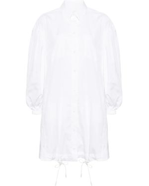 Simone Rocha Button Placket Trapeze Shirt Dress - White