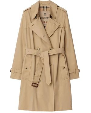 Burberry ダブルブレスト トレンチコート - ナチュラル