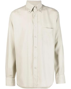 Tom Ford Long-Sleeve Buttoned Shirt - Natural