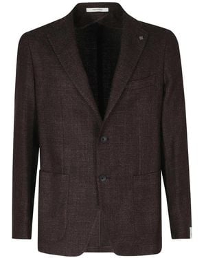 Tagliatore Single-Breasted Notch-Lapel Blazer - Black