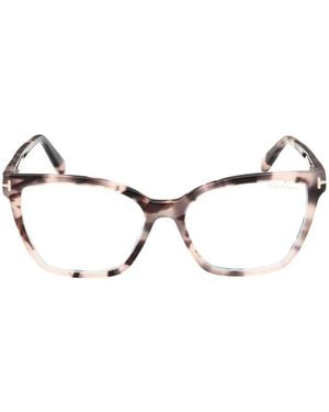 Tom Ford Tortoiseshell-Effect Cat-Eye-Frame Glasses - Natural